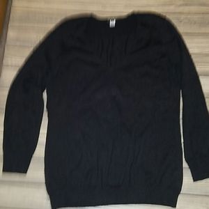 Eddie Bauer dark gray v neck sweater
